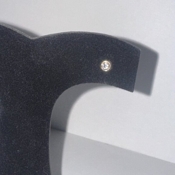 5 Mm Round Cz And Sterling Post Earrings - Picture 6 of 7